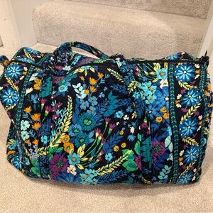 Vera Bradley Blue and Purple Floral Travel Bag